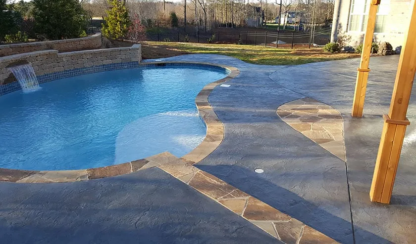 pool deck area