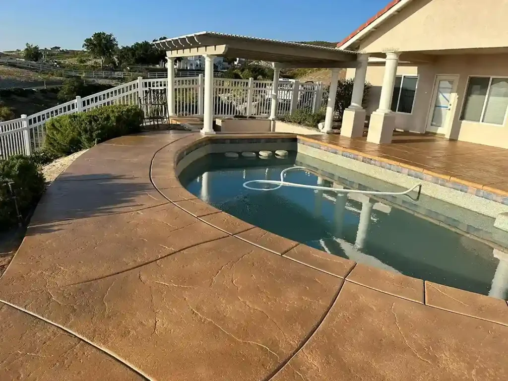 stamped pool deck